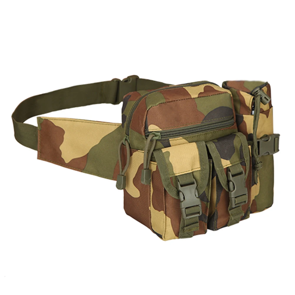 Jungle Camouflage Водонепроницаемая тактическая поясная сумка для кемпинга и бега, сумка на пояс для бутылки воды, сумка на грудь для мужчин - Цвет: Jungle Camouflage