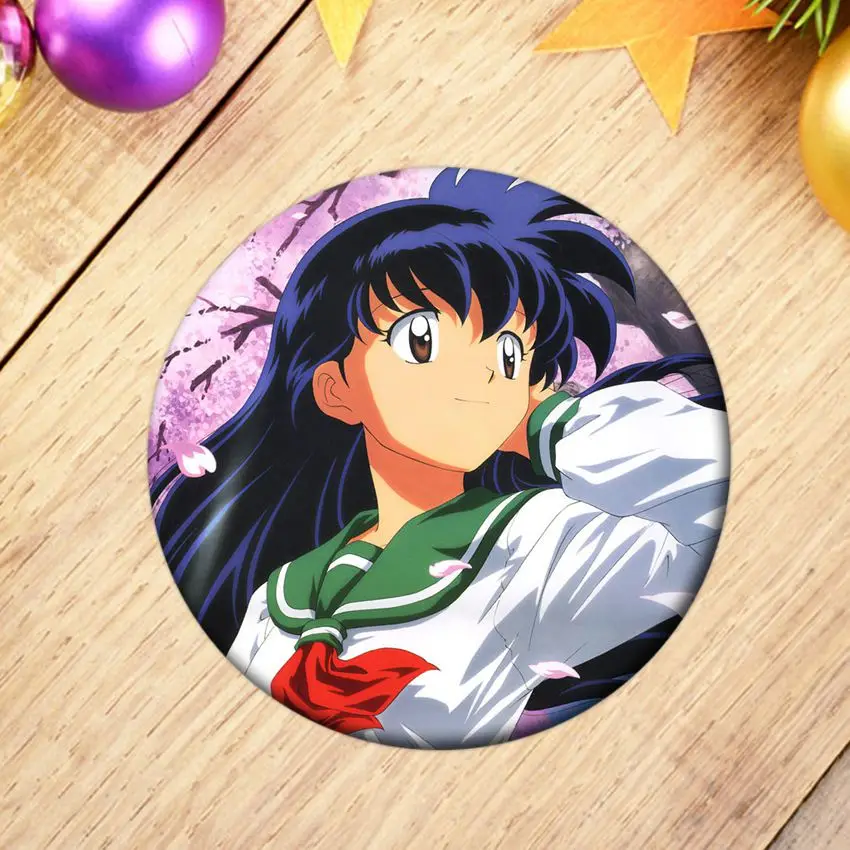 1 шт. аниме Inuyasha значок косплея мультфильм хигураси Kagome Sesshoumaru брошь коллекция