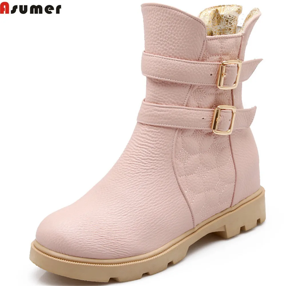 Женские ботильоны на молнии с круглым носком размеры 34 43|white womens boots|boots fashionbuckle ankle