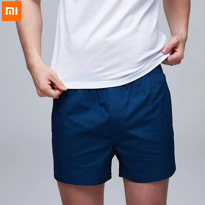 Новые мужские хлопковые тканые брюки Xiaomi Youpin 100% свободные домашние шорты цветные
