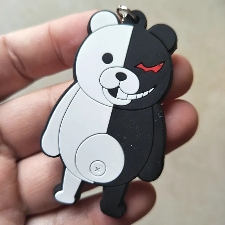 Японский мультфильм Danganronpa ПВХ брелок джунко эношима monokuma модная Веселая кулон breloczek сделать kluczy кольца для ключей подарок детям игрушки
