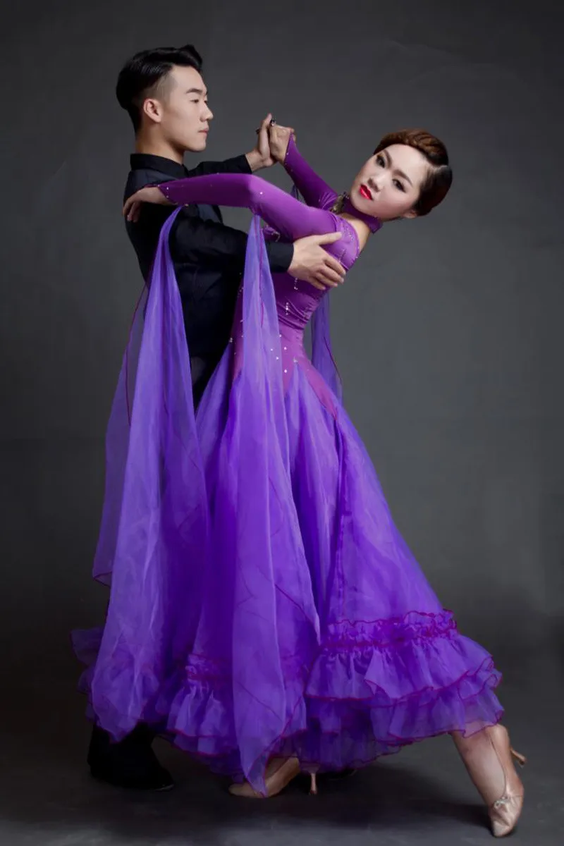 Стандартный Костюмы для бальных танцев платье Для женщин 2018 новый