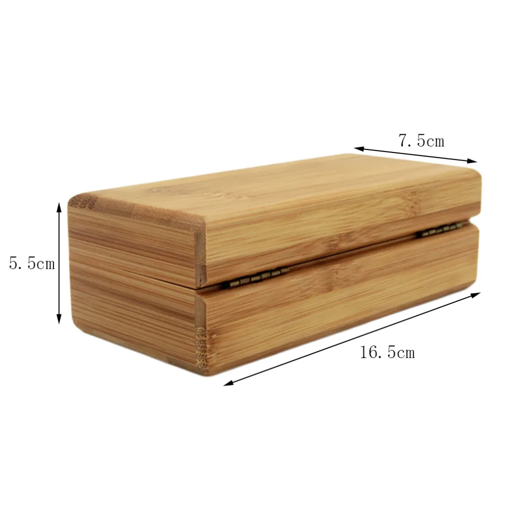 Прямоугольные солнцезащитные очки ручной работы с натуральным бамбуковым