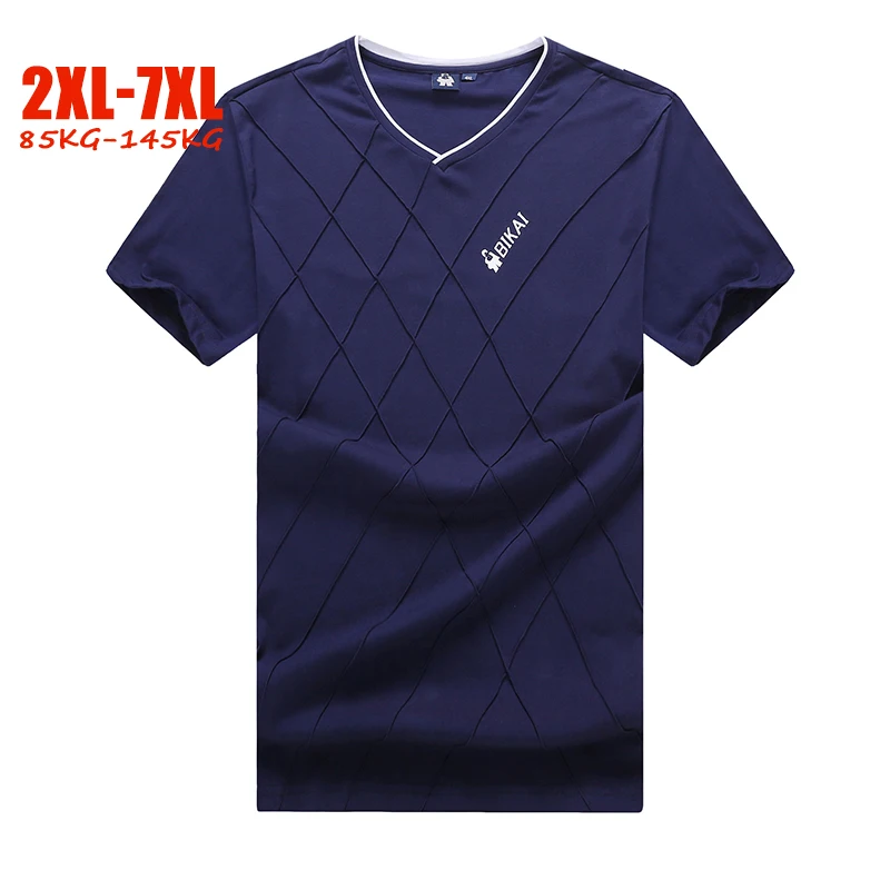 5XL 6XL 7XL Футболка мужская ЛЕТНИЙ больших размеров новая футболка плюс размер