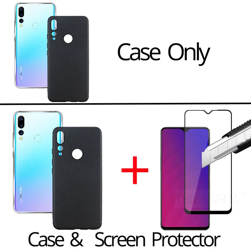 TRILANSER стекло + чехол для Umidigi A5 Pro Case Мягкий силиконовый A 5 задняя на A5Pro кейсБыстрая