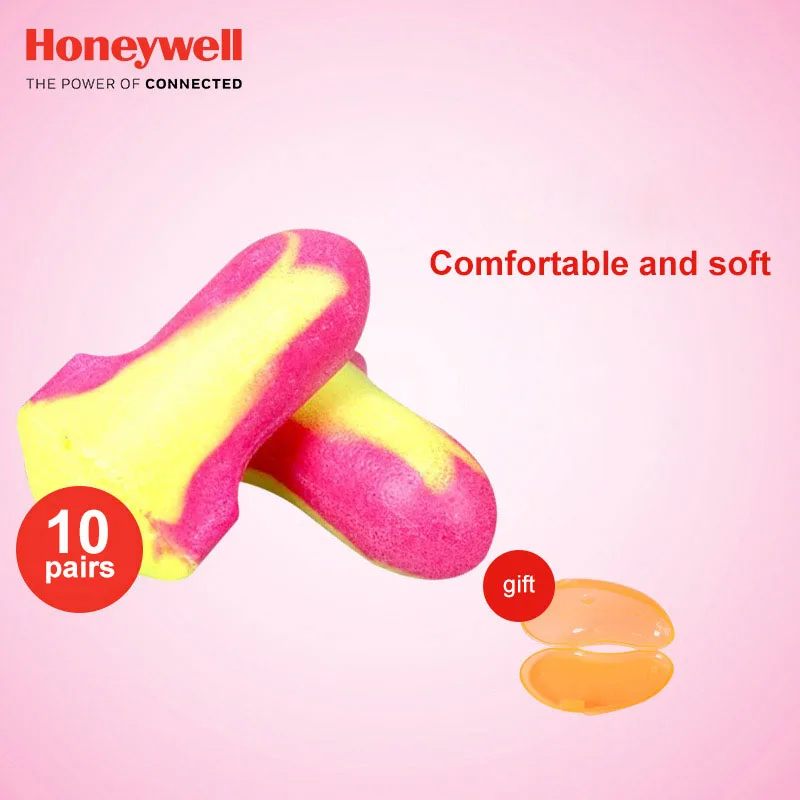 10 pairs YellowRed Honeywell анти-шум ушной затычки шумоподавитель звуконепроницаемые одноразовые ушные затычки для сна обучения Mute промышленные тишины - Цвет: 10 pairs YellowRed