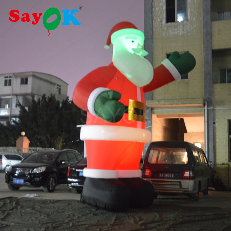 Sayok 16,4 футов надувной Санта-Клаус со светодиодной подсветкой гигантский надувной Санта-старый человек для Рождественского украшения наружного использования