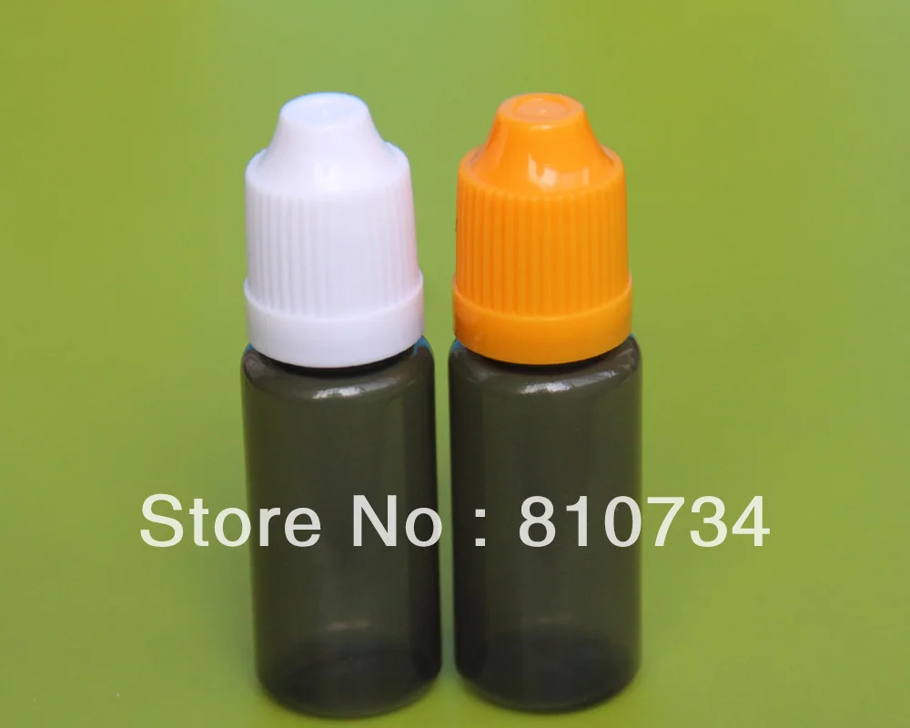 Бесплатная доставка 10 мл PE черная бутылка с крышки защитой от детей Лот 100 шт глаз