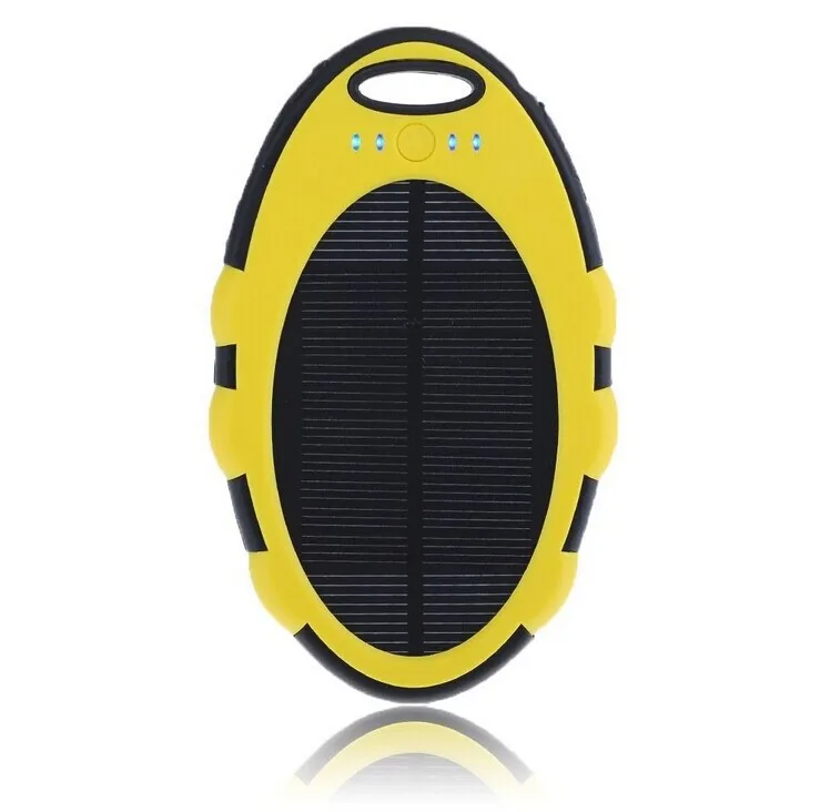 Waterproof 5000MAH Dual-USB Solar Power Bank Battery Charger for iPhone 6 5S Samsung HTC Huawei mi Cell Phones Free shipping | Мобильные