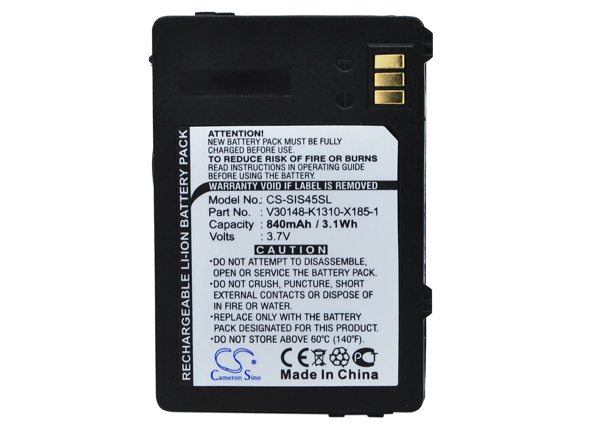 Смартфон Cameron Sino аккумулятор 840 мАч телефон для Siemens 3618 6618 ME45 S45 S45i|Цифровые