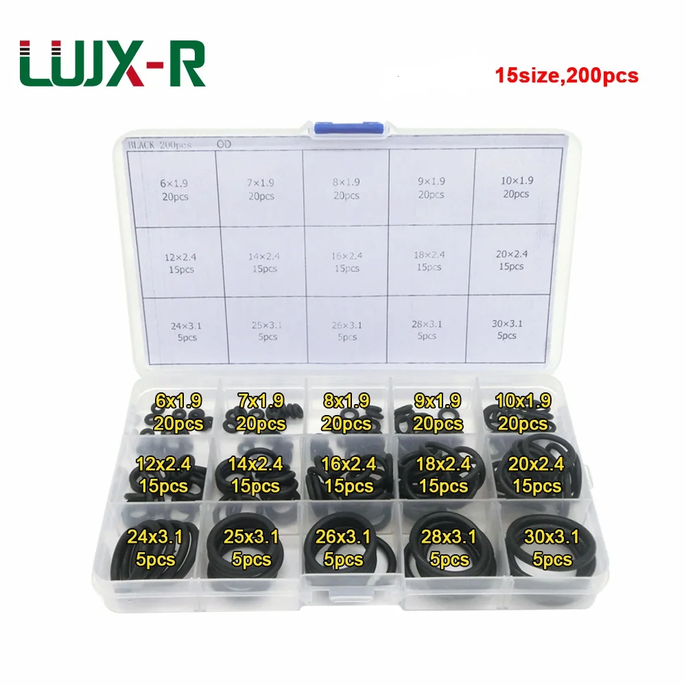 LUJX R 200 шт. резиновое уплотнительное кольцо Комплект прокладок масляная