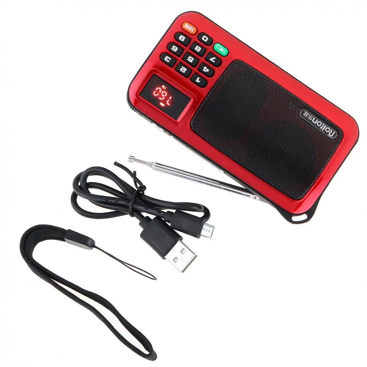 Rolton W405 Портативный TF карта USB мини FM радио динамик со светодиодный сабвуфер MP3/фонарь/проверка денег