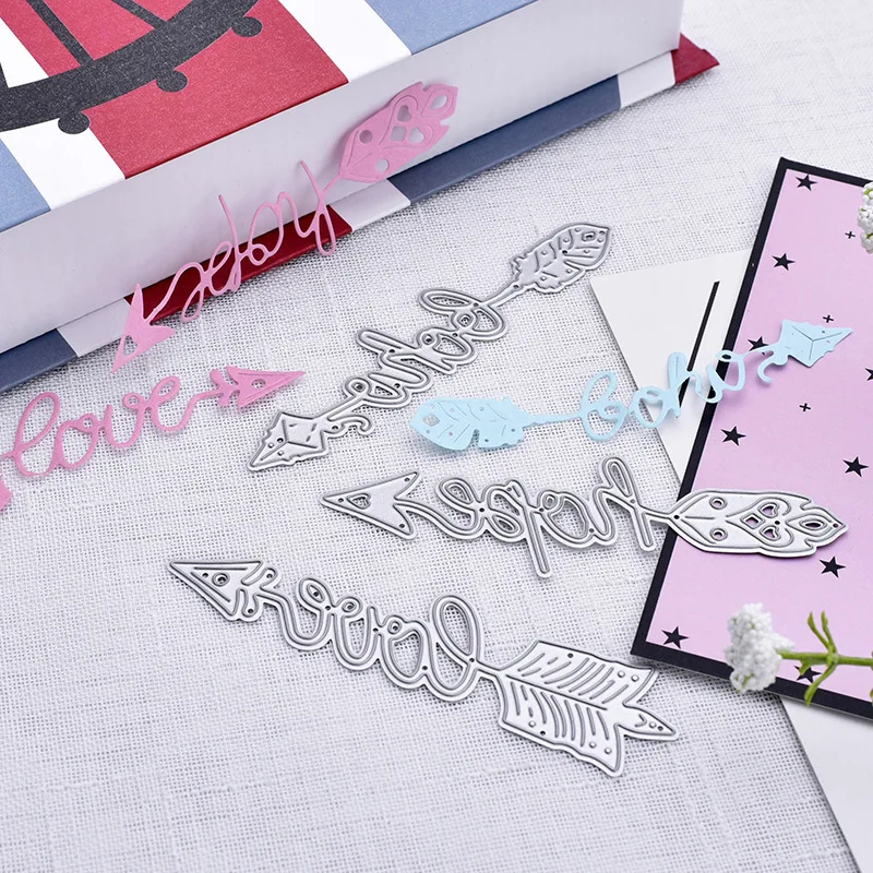 Hope Love Arrow Metal Cutting Die | Дом и сад