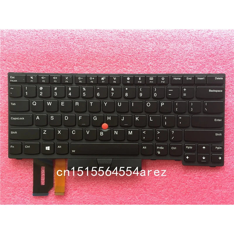Teclado Retroiluminado Original para Lenovo Lenovo Thinkpad T480s E480 L380 L480 T490 E490 E495 T495 L390 L490 P43s Novo 01yp280
