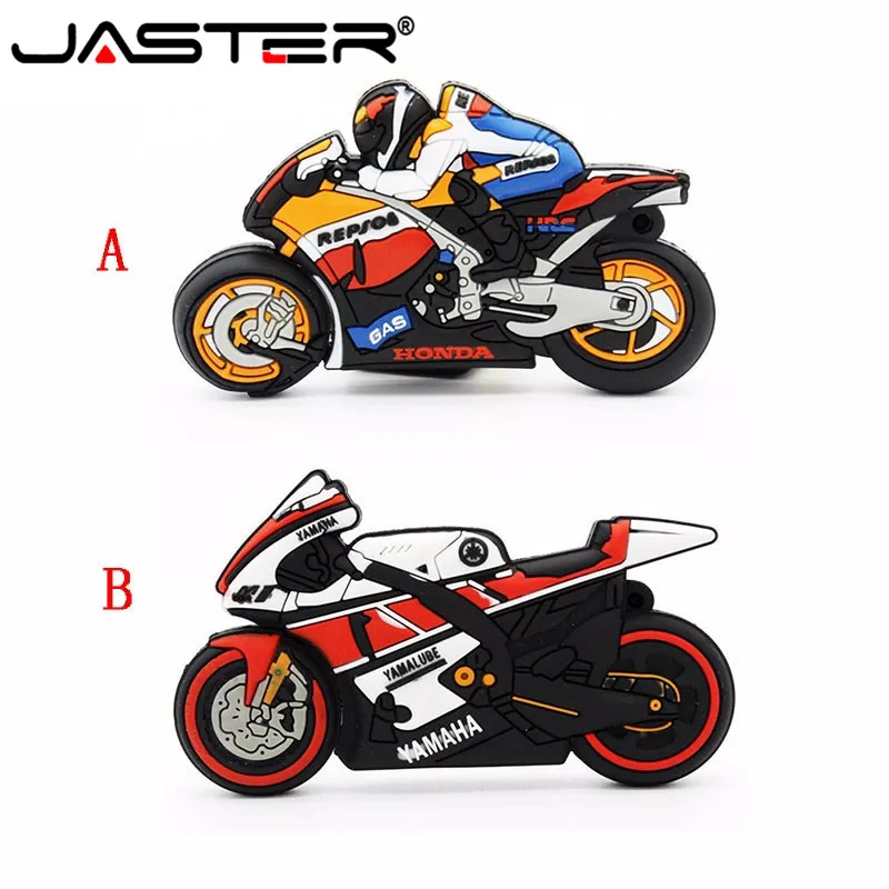JASTER Usb 2,0, крутой флеш-накопитель, флеш-накопитель, 64 ГБ, флеш-накопитель, мультфильм, мотоцикл, 4 ГБ, 8 ГБ, 16 ГБ, объемные подарки, автомобильный флеш-накопитель
