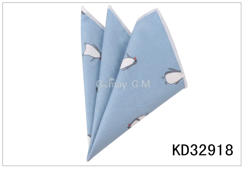 KD32918 Костюмы Животных Карманные квадратные для мужчин женщин мультфильм полотенце для сундуков носовые платки для джентльменов классический мужской платок карманные полотенца - Цвет: KD32918
