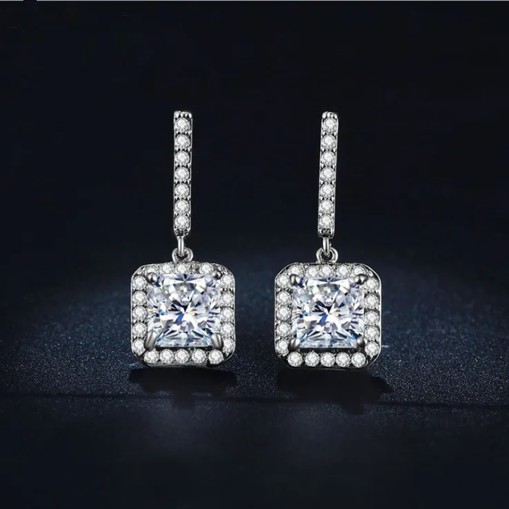 Новые серьги европейские темно-синие кристаллы от Swarovski серьги с шармом для женщин подарок ювелирные изделия