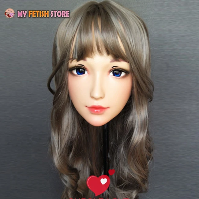 (Ching 01) Женская милая девочка каучуковая полуголовая Kigurumi BJD маска для косплея