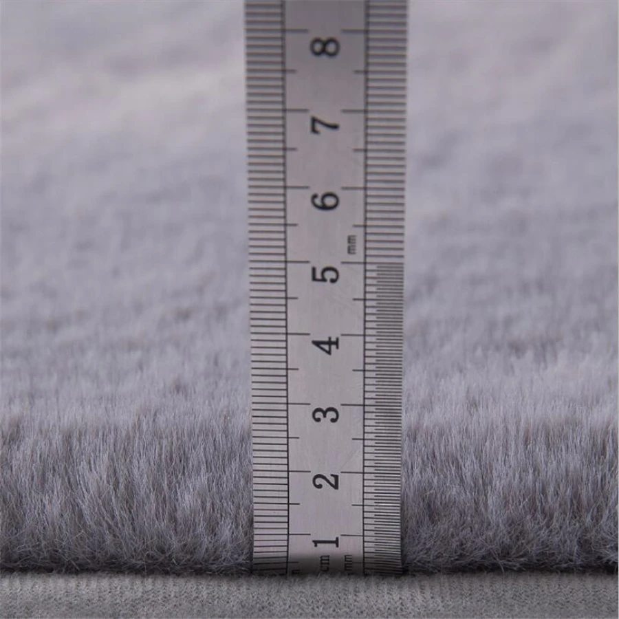 Скандинавский стиль имитация кроличьего меха ковер для спальни прикроватный