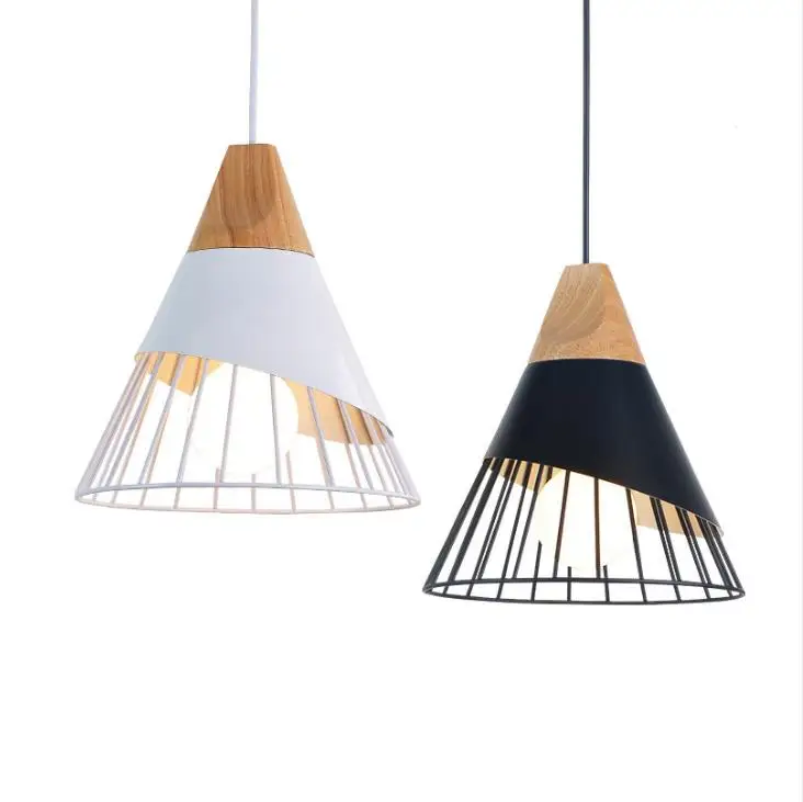 Подвесные лампы с наклоном алюминиевые LED светильники из дерева и алюминия для
