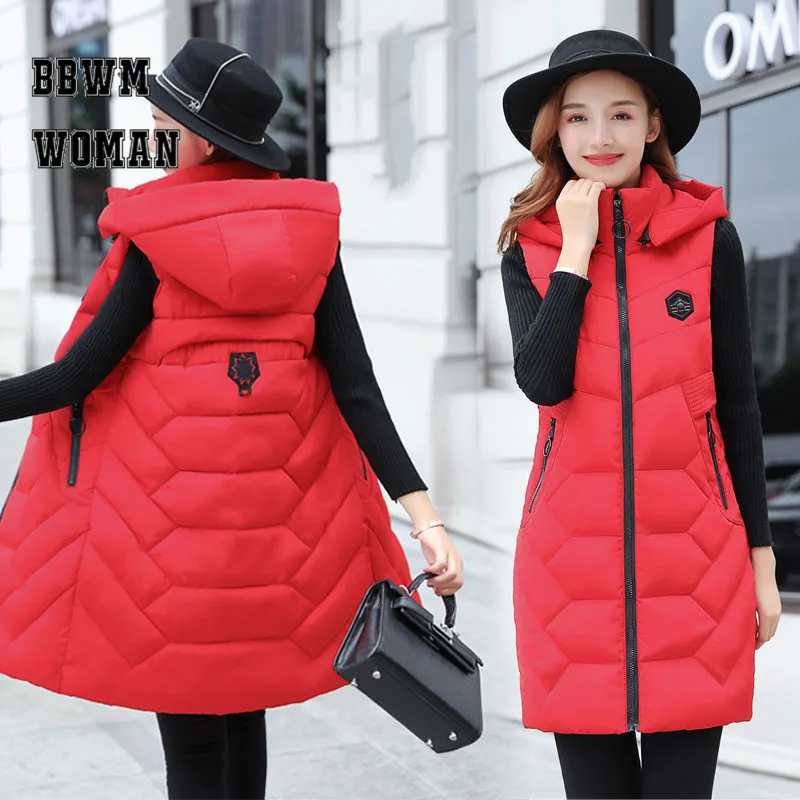 Женский Длинный жилет с капюшоном Осень-зима 2018 | Женская одежда