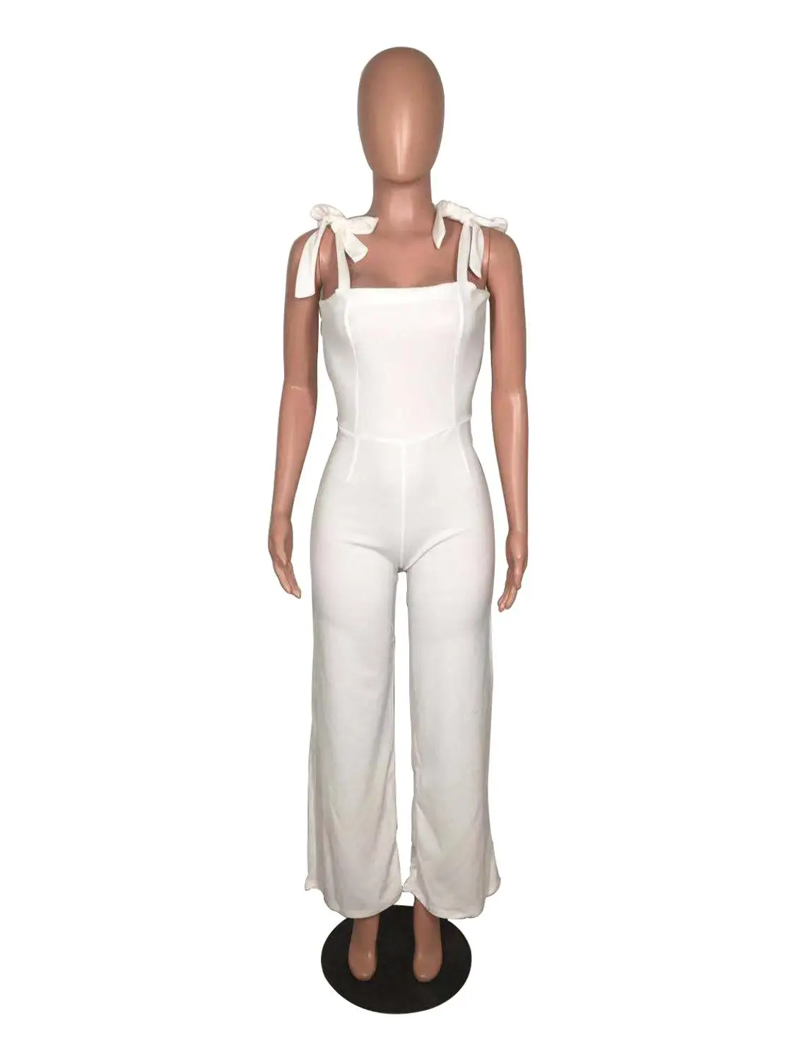 Повседневные однотонные на шнуровке бинты женский комбинезон Элегантный