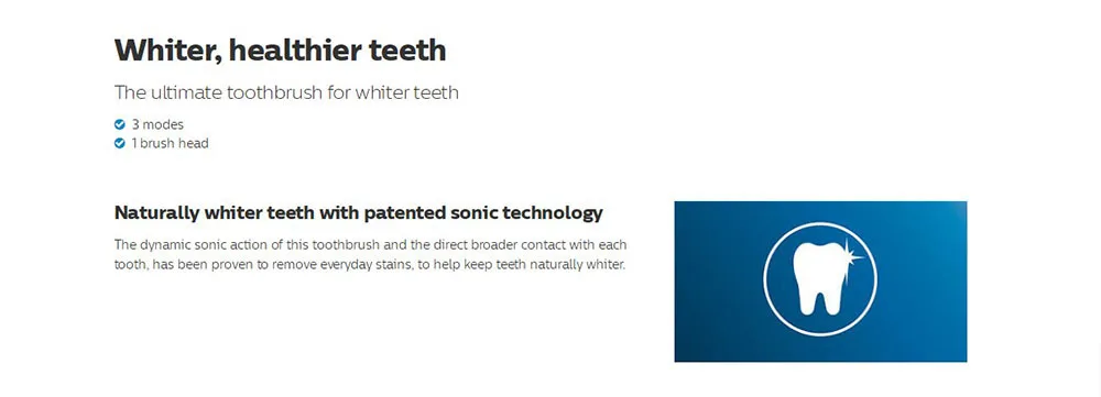 Philips sonic are Healthy White HX6721/35 Умная Автоматическая отбеливающая звуковая зубная щетка для взрослых с 3 режимами чистки зубов и чехол для путешествий