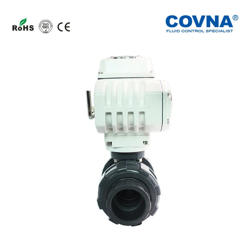 1 1/2 дюйма пластиковый ПВХ моторизованный шаровой клапан два способа включения