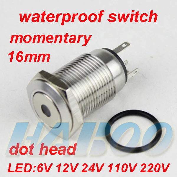 1 шт. металлический кнопочный светильник ель ангельский глаз 16 мм 6 в 12 В 24 В|switch