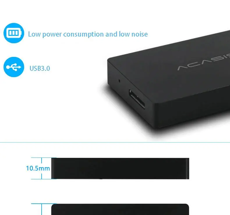 Acasis USB 3.0 SSD Алюминий 1153e чип 5 Гбит 1.8 дюймов msata внешний жесткий диск Корпуса для жёстких дисков Дело Box