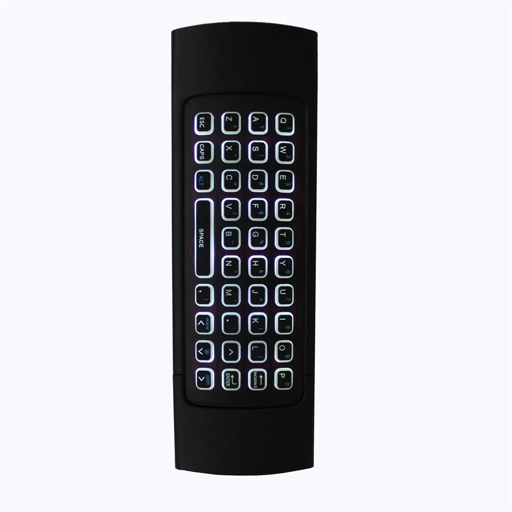 OFourSmart MX3 клавиатура с подсветкой Air mouse MX3-L 2,4G пульт дистанционного управления с мини беспроводной Qwerty клавиатурой и ИК-обучением