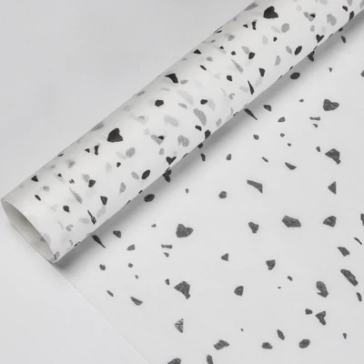 D-black 50*70 см букет оберточная бумага для подарков с цветами бумага DIY подкладка звезда письмо хлопчатобумажная бумага 50 листов/лот цветочный упаковочный материал - Цвет: D-black