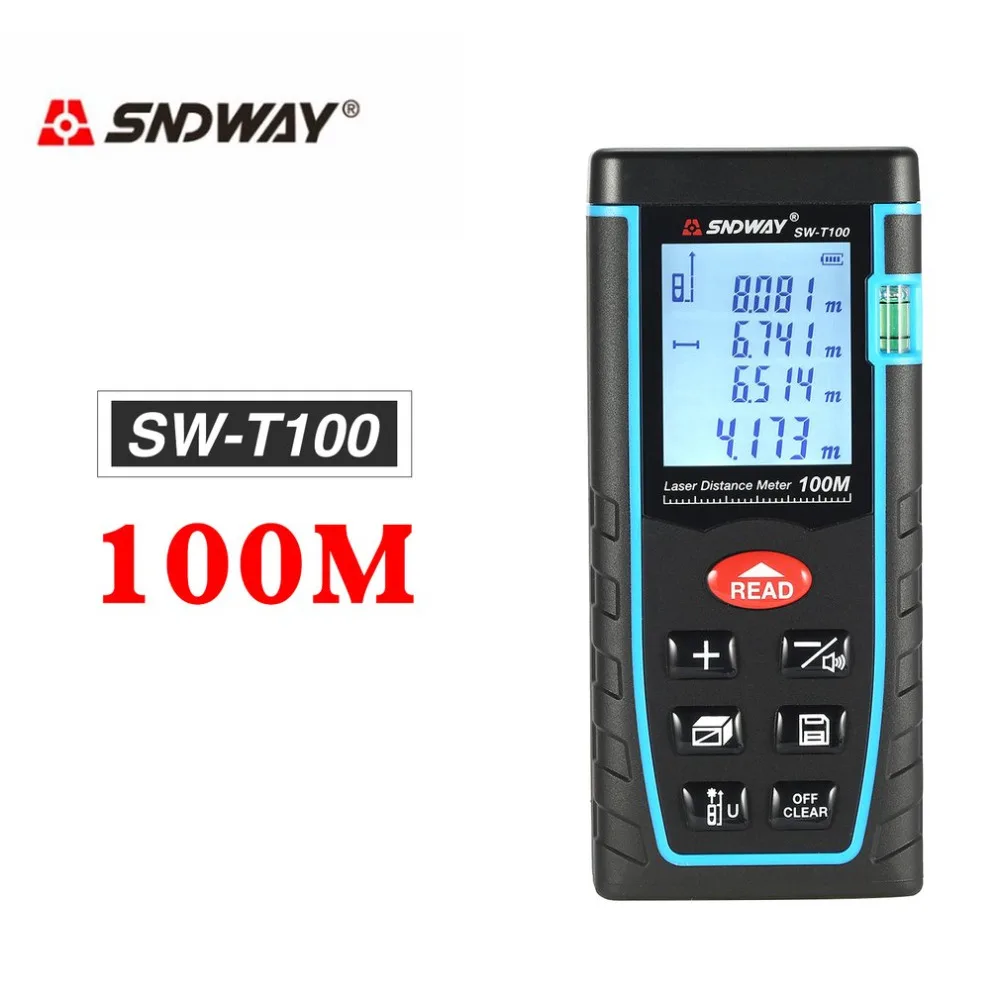 SNDWAY SW T100 100 м ручной лазерный дальномер Trena инструмент для измерения