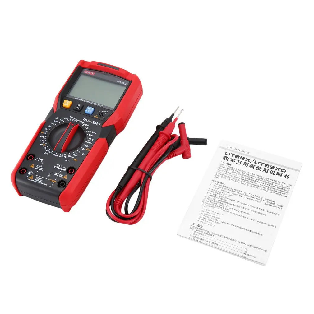 UNI T UT89XD True RMS цифровой мультиметр DC/AC напряжение тока Амперметр Вольтметр