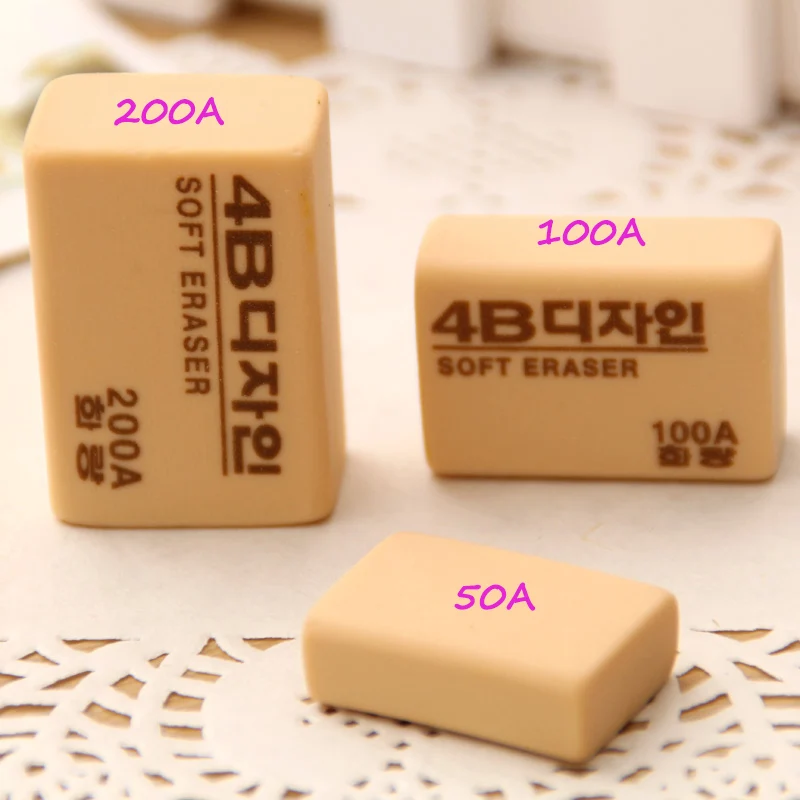 

Ластик для карандашей 4B, корейский, 50 А, 100 А, 200 А, 10 шт./лот