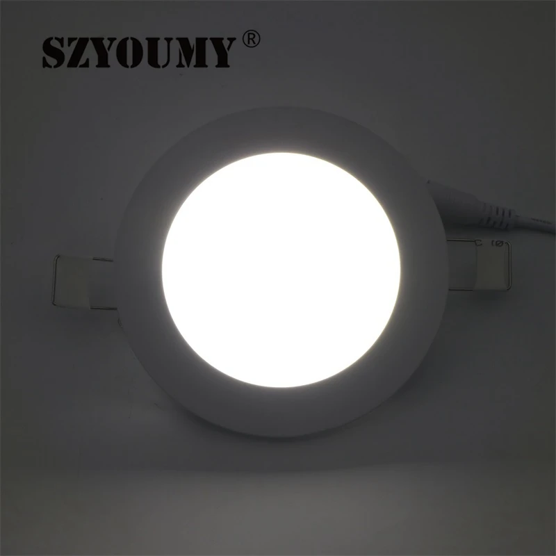 

SZYOUMY 6W LED Panel Light Round Recessed Ceiling Lamp,Open Hole 105mm Cool White/Warm White
