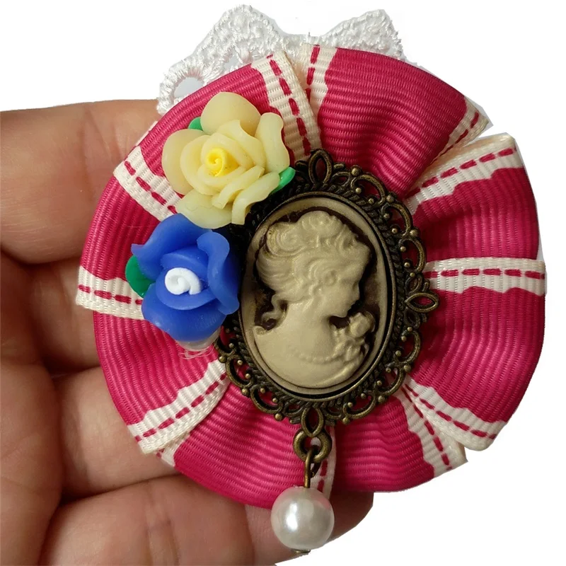 YiYaoFa Handmade Gothic Party Jewelry Flower Original Design Pin Antique Lace Brooch Buckle Vintage Women Accessories YBR-18 | Украшения и