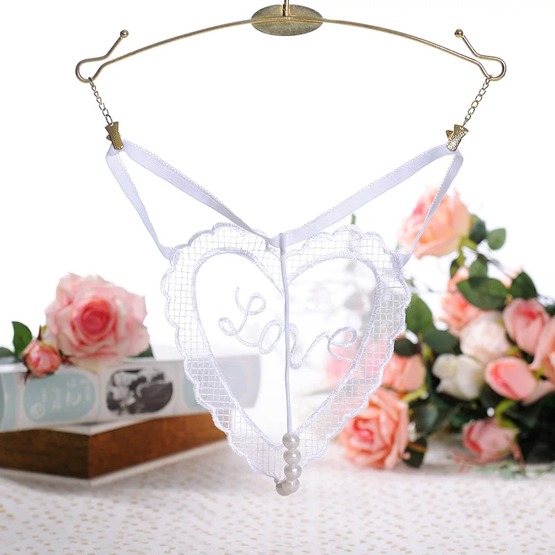 Сексуальная подвеска женские Т образные стринги с вышивкой жемчугом массажные