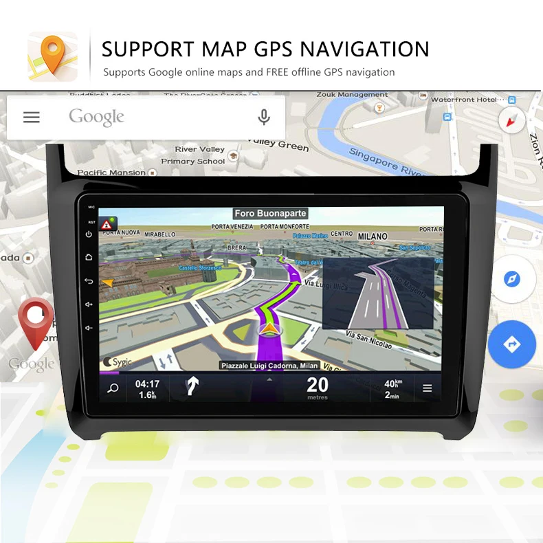 Android 8 1 Автомобильный мультимедийный dvd плеер для volkswagen Polo с Автомагнитола и gps