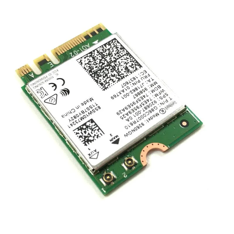 Двухдиапазонная Беспроводная AC 9260 для Intel 9260NGW NGFF 802.11ac MU MIMO 1730 Мбит/с 1 73 Гбит/с WiFi +