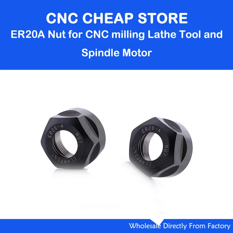 Цанговый патрон типа А с ЧПУ 2 шт./лот ER20A Зажимная Цанговая гайка для фрезерного