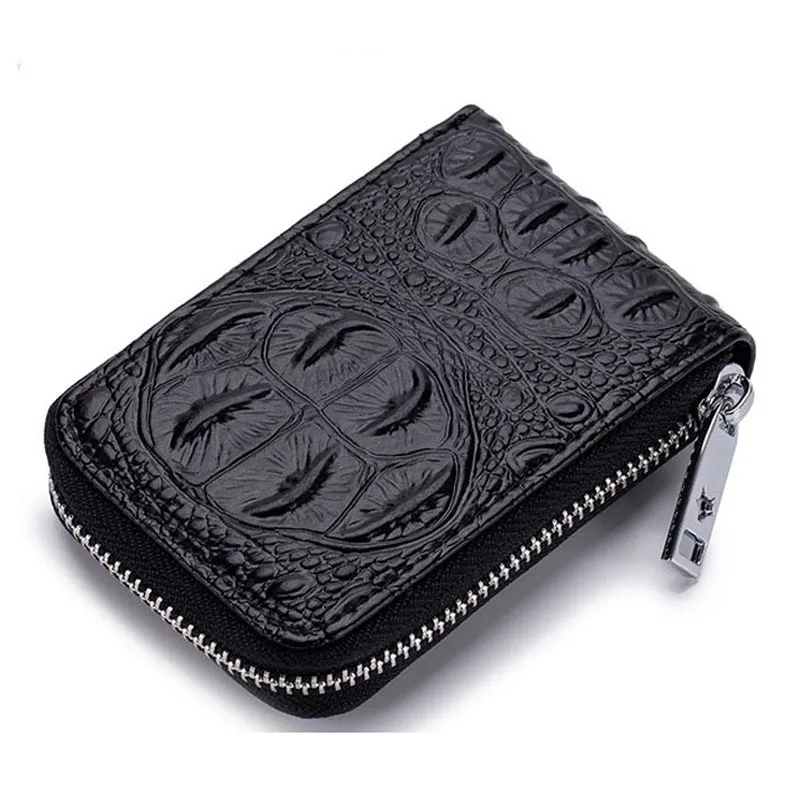 Кошелек из коровьей кожи с Rfid для мужчин и женщин деловой Тонкий кожаный