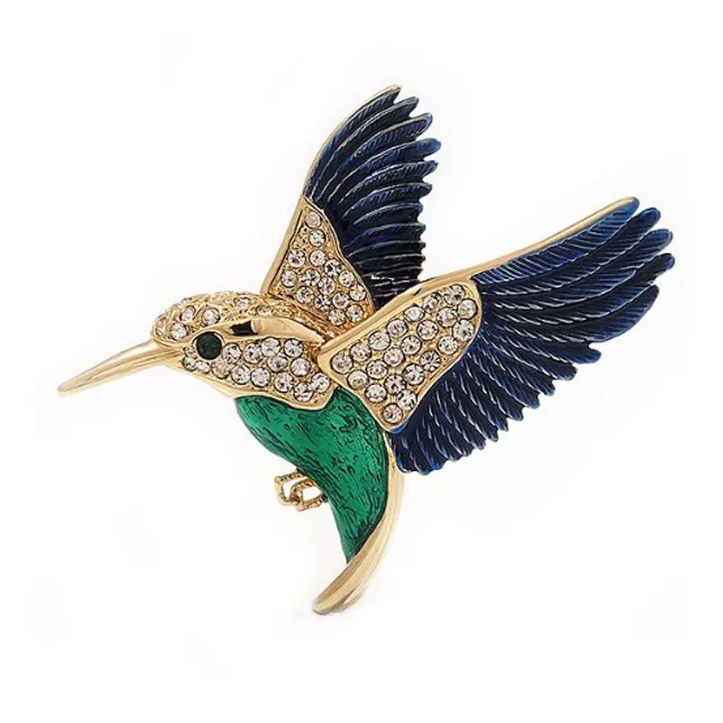 Темно синий + зеленый сплав брошь дятел в личном темпераменте|Броши| |