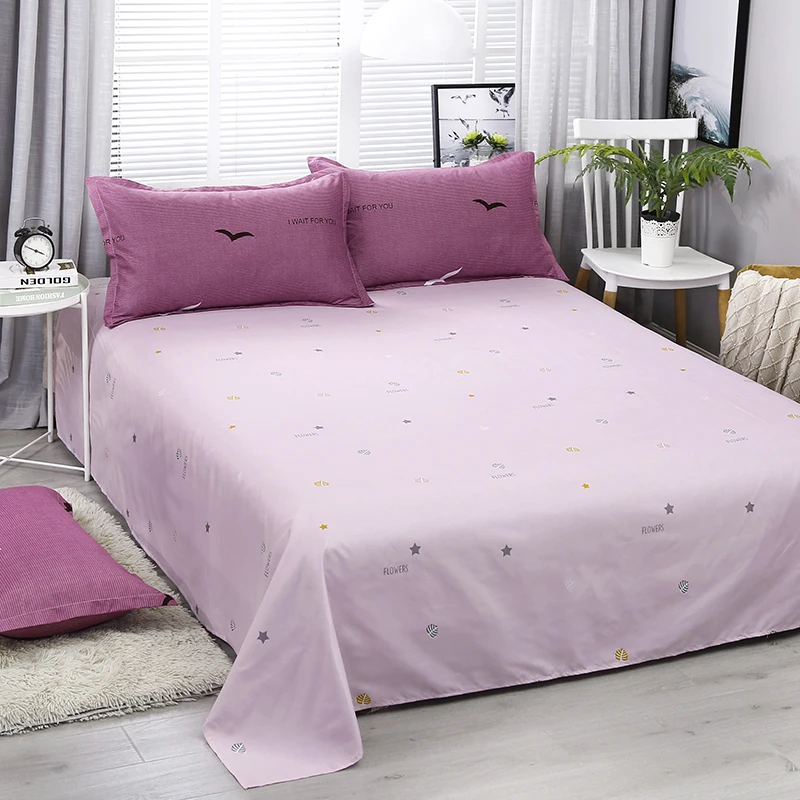 4 шт./компл. фиолетового цвета с принтом чайки высокое качество Постельное белье