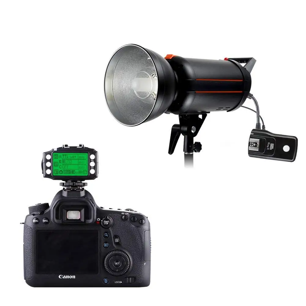 INSEESI Pixel King Pro 2.4GHz Wireless E-TTL Flash Trigger Kit LCD display For Canon 5D 6D 7D 100D 550D 400D 450D 1100D Cameras |