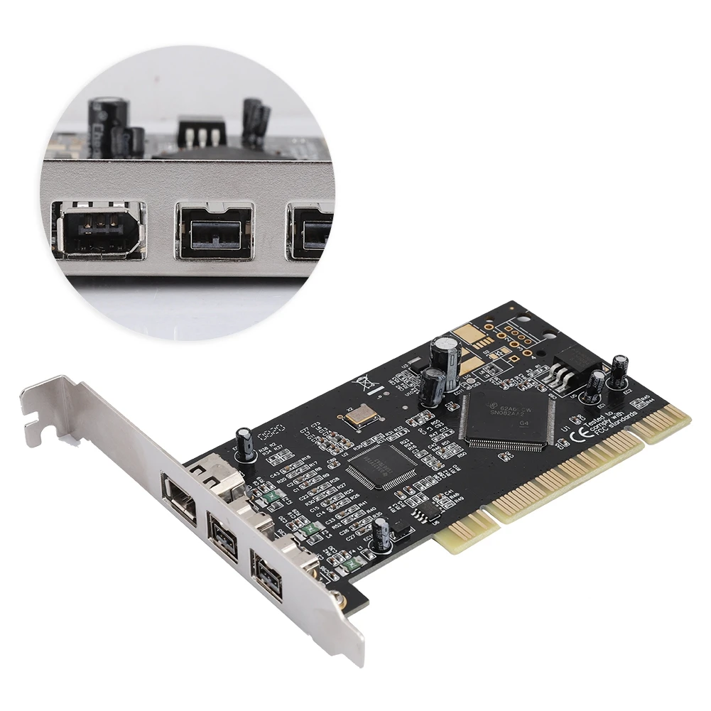 PCI 3 port Firewire 800 1394 b/a (2B1A) Карта видеозахвата Мбит/с контроллер карта адаптер