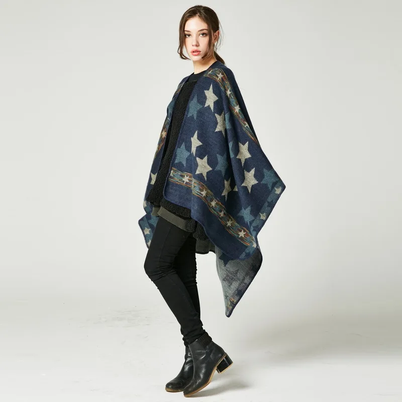 Autumn Winter New Fashion Women Scarf Collar long style sweater wrap swing batwing sleeve tassel jumpers |