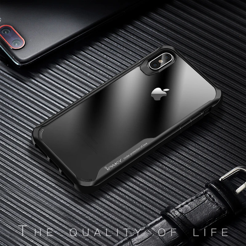 Чехол iPaky Brand XR Xs Max роскошный силиконовый акриловый Гибридный противоударный