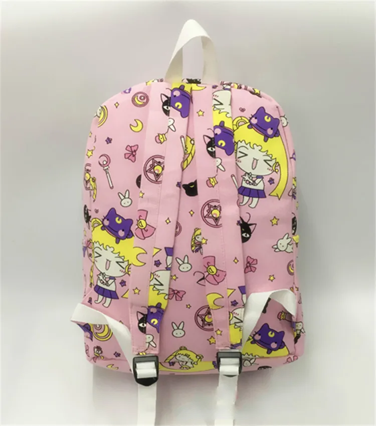 С мультипликационным рисунком Captor Sakura холщовый рюкзак Sailor Moon Harajuku Студенческая