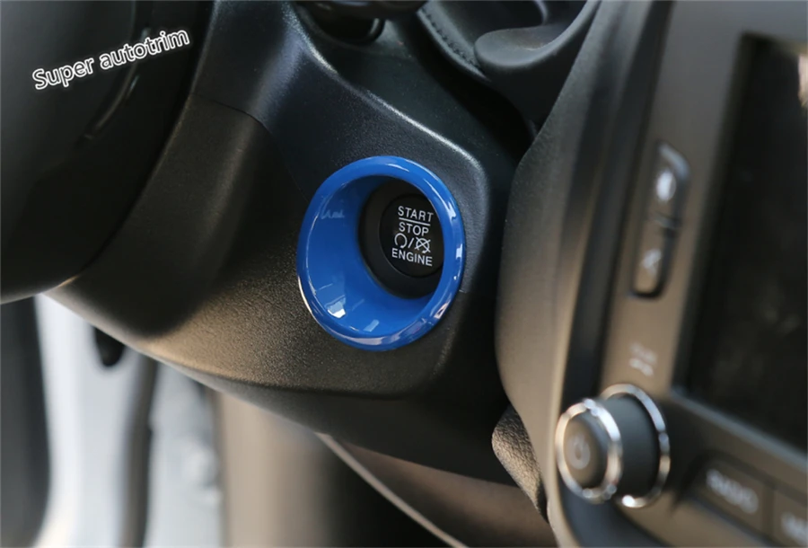 Lapetus Start Stop Engine Push Button Frame Key Ring Cover Trim Accessories Interior For Jeep Compass 2017 - 2020 ABS | Автомобили и